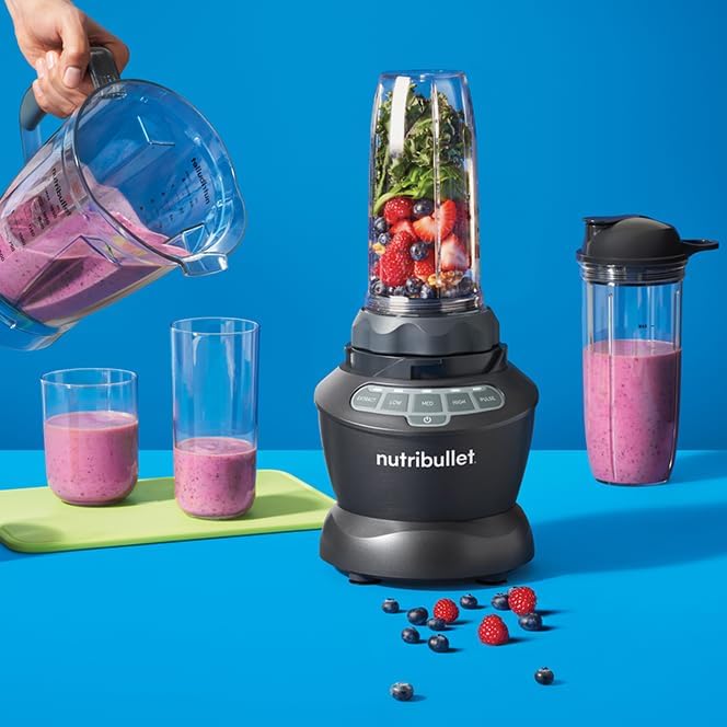 NutriBullet ZNBF30500Z Blender Combo 1200 Watt, 1200W, Dark Gray