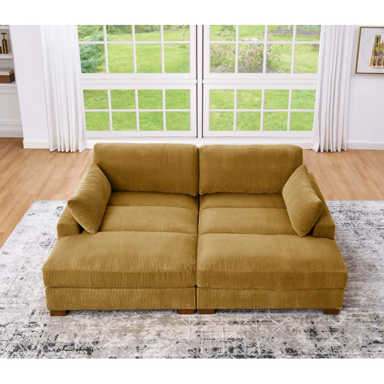 Mordecai 90'' Corduroy Sleeper Sofa