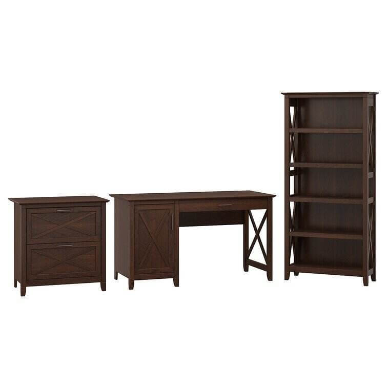Veda 3 Piece Rectangular Computer Desk Office Set