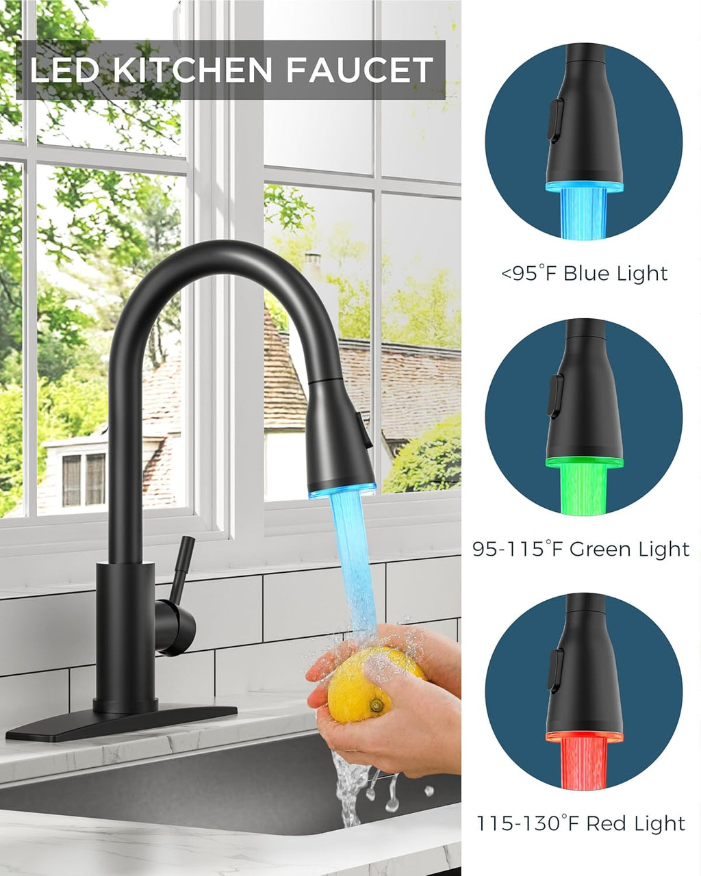 FORIOUS Touchless Kitchen Faucets, Brushed Nickel Kitchen Faucet with Pull Down Sprayer, Single Handle Smart Motion Sensor Kitchen Sink Faucet,Contemporary Hands-Free Sink Faucet for Farmhouse Laundry
