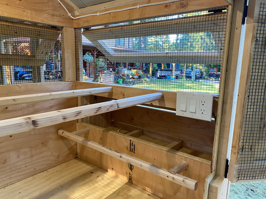 Walk-In Cedar Chicken Coop 6’ Wide – Handcrafted Douglas Fir Frame | Built On Site
