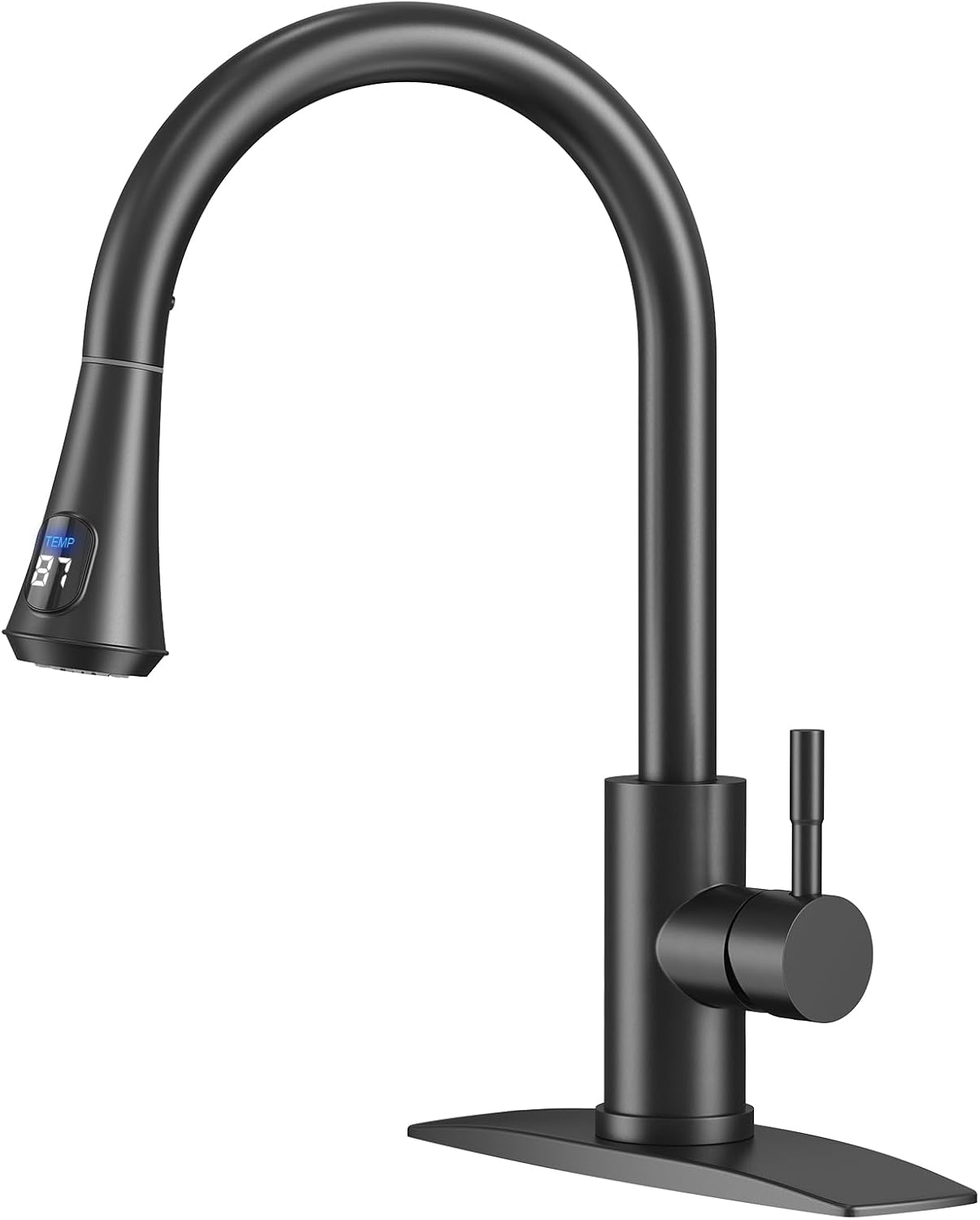 FORIOUS Touchless Kitchen Faucets, Brushed Nickel Kitchen Faucet with Pull Down Sprayer, Single Handle Smart Motion Sensor Kitchen Sink Faucet,Contemporary Hands-Free Sink Faucet for Farmhouse Laundry