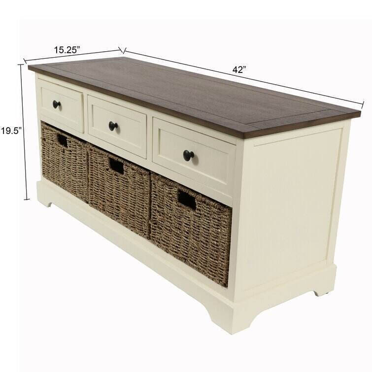Kaler Drawers Storage Bench