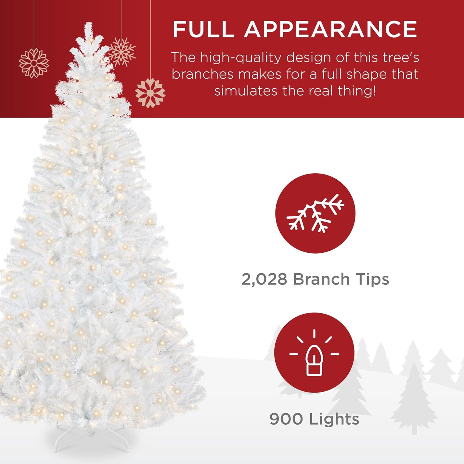Best Choice Products Artificial Christmas Tree, 6ft Premium Pre-Lit Realistic Spruce Holiday Décor w/Dense Branches, Metal Base - Green Spruce