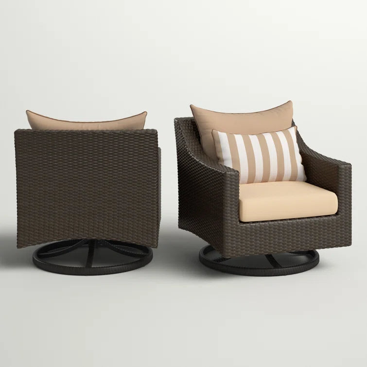 Fionnula Swivel Patio Chair with Cushions