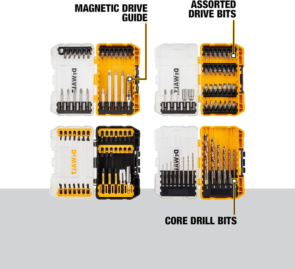 DEWALT Mechanics Tool Kit (DWMT73803) and Screwdriver & Drill Bit Set (DWA2FTS100)