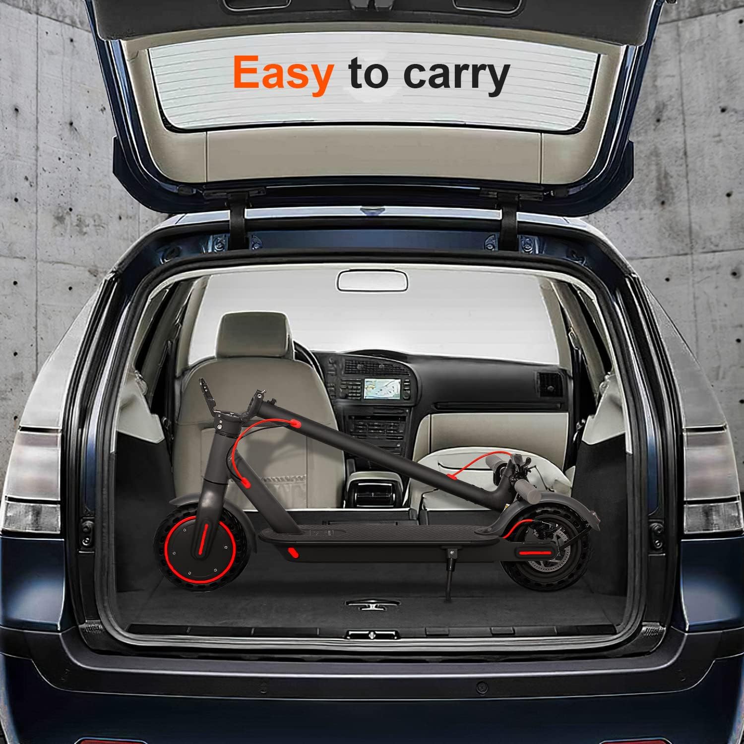 Electric Scooter 8.5" Solid Tires 350W Motor 10.5Ah Battery Up to 23 Miles Range 19 Mph Speed Portable Folding Commuting Scooter Double Braking System, Max Load 264Ibs
