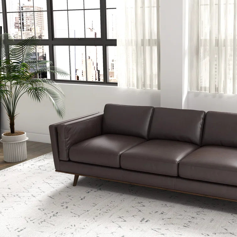Rosanella 89'' Leather Sofa