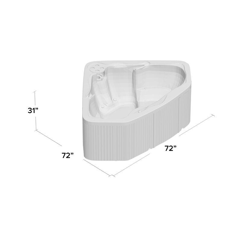Lifesmart Spas 3 - Person 17 - Jet Plug And Play Hot Tub with Ozonator in Espresso