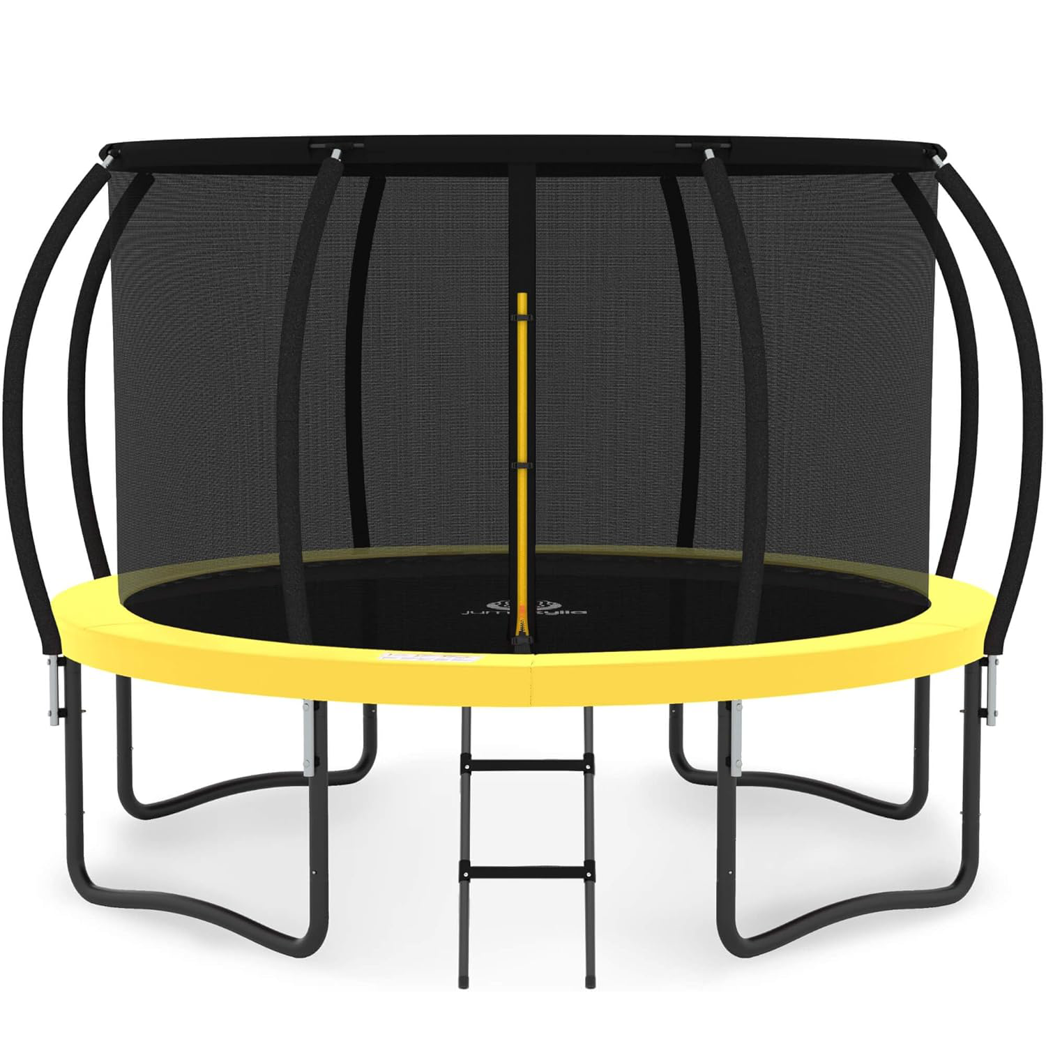 JUMPZYLLA Trampoline Outdoor 8FT 10FT 12FT 14FT 15FT 16FT with Enclosure and Ladder, ASTM Approved Recreational Trampoline for Kids and Adults, Anti-Rust Coated Frame