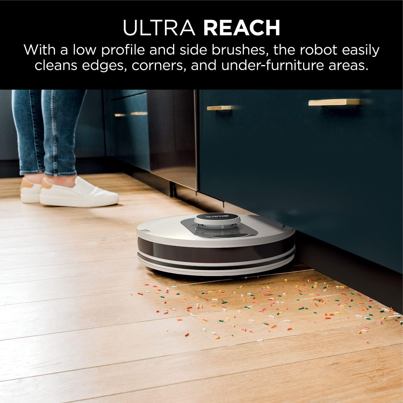 Shark RV1001AE IQ Robot Self-Empty XL, Robot Vacuum with IQ Navigation, Home Mapping, Self-Cleaning Brushroll, Wi-Fi Connected, Works with Alexa, Black