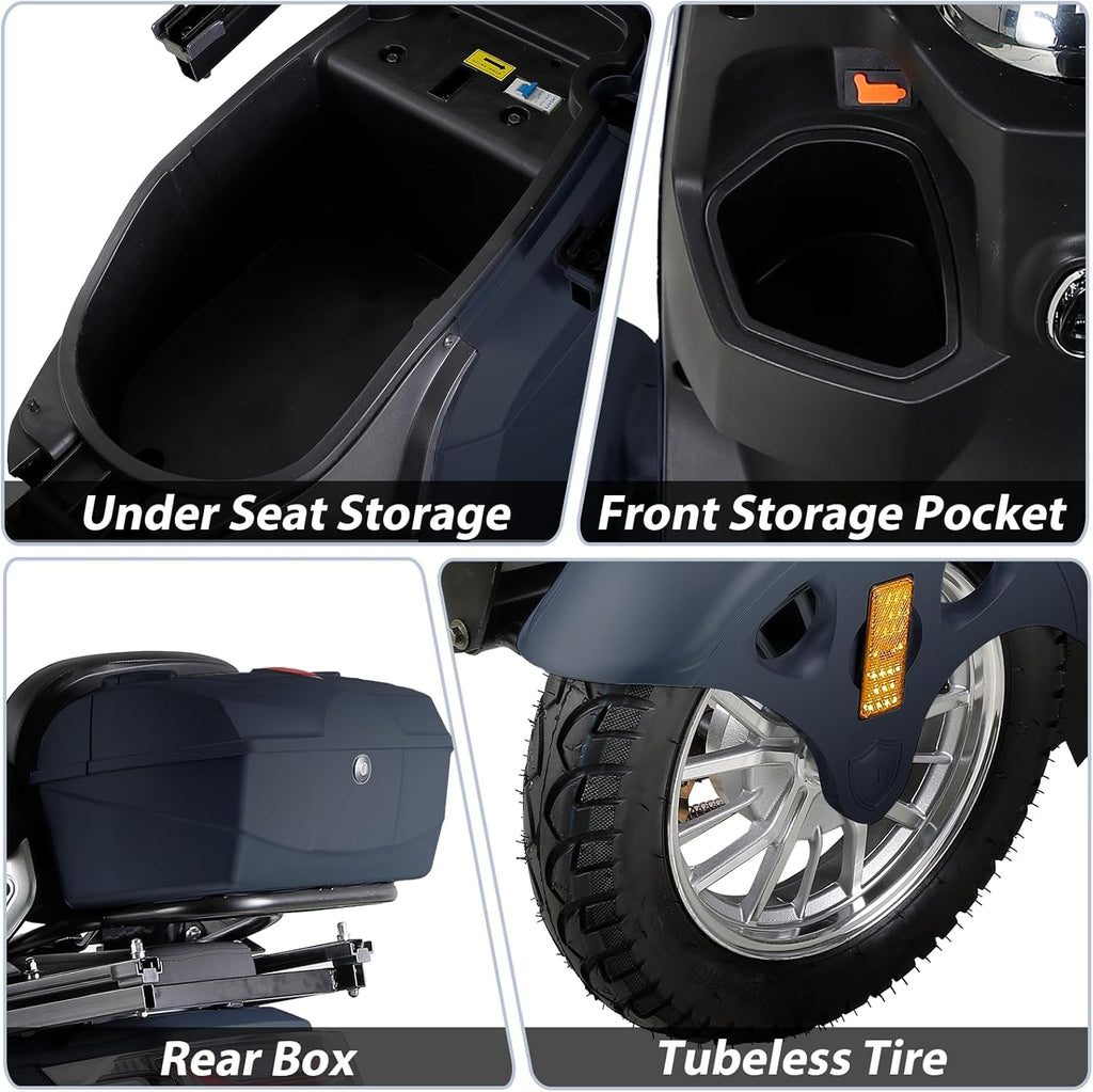 1000W 15 MPH Heavy Duty 4 Wheel Mobility Scooter 500lbs Loadweight, 3 Speed Control Mobility Scooters with 31 Mile Long Range Battery for Seniors & Adults Travel, 20° Max Climbing, Remote Key, Silver
