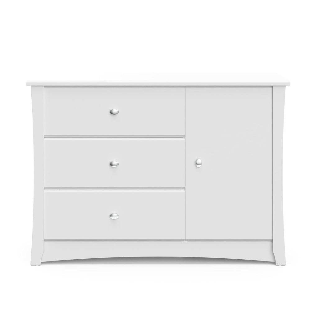 Storkcraft Crescent 6 Drawer Double Dresser (Pebble Gray) – GREENGUARD Gold Certified, For Nursery, Dresser, Kids Nursery Organizer, Chest of Drawers
