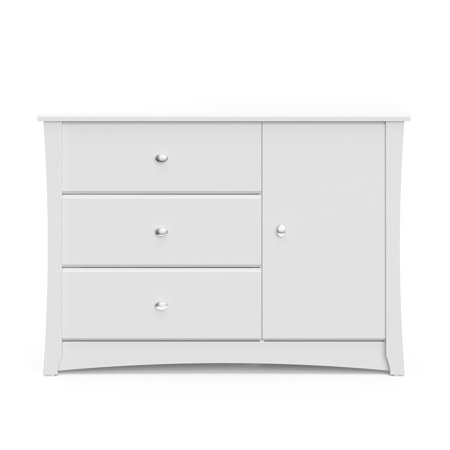Storkcraft Crescent 6 Drawer Double Dresser (Pebble Gray) – GREENGUARD Gold Certified, For Nursery, Dresser, Kids Nursery Organizer, Chest of Drawers