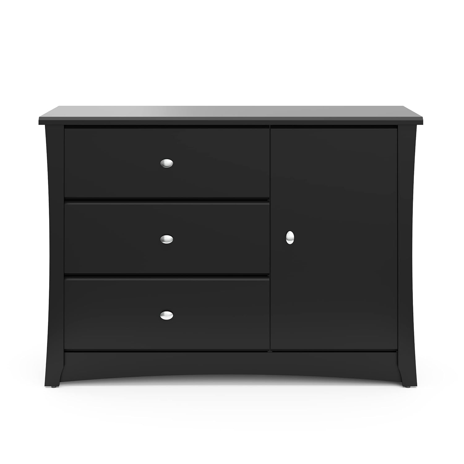 Storkcraft Crescent 6 Drawer Double Dresser (Pebble Gray) – GREENGUARD Gold Certified, For Nursery, Dresser, Kids Nursery Organizer, Chest of Drawers