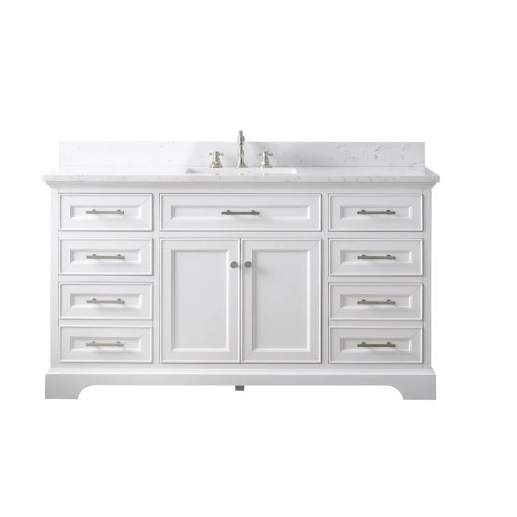 Annaline 60'' Single Bathroom Vanity with Engineered Stone Top