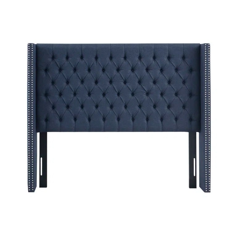 Tickhill Upholstered Wingback Button Tufted Headboard