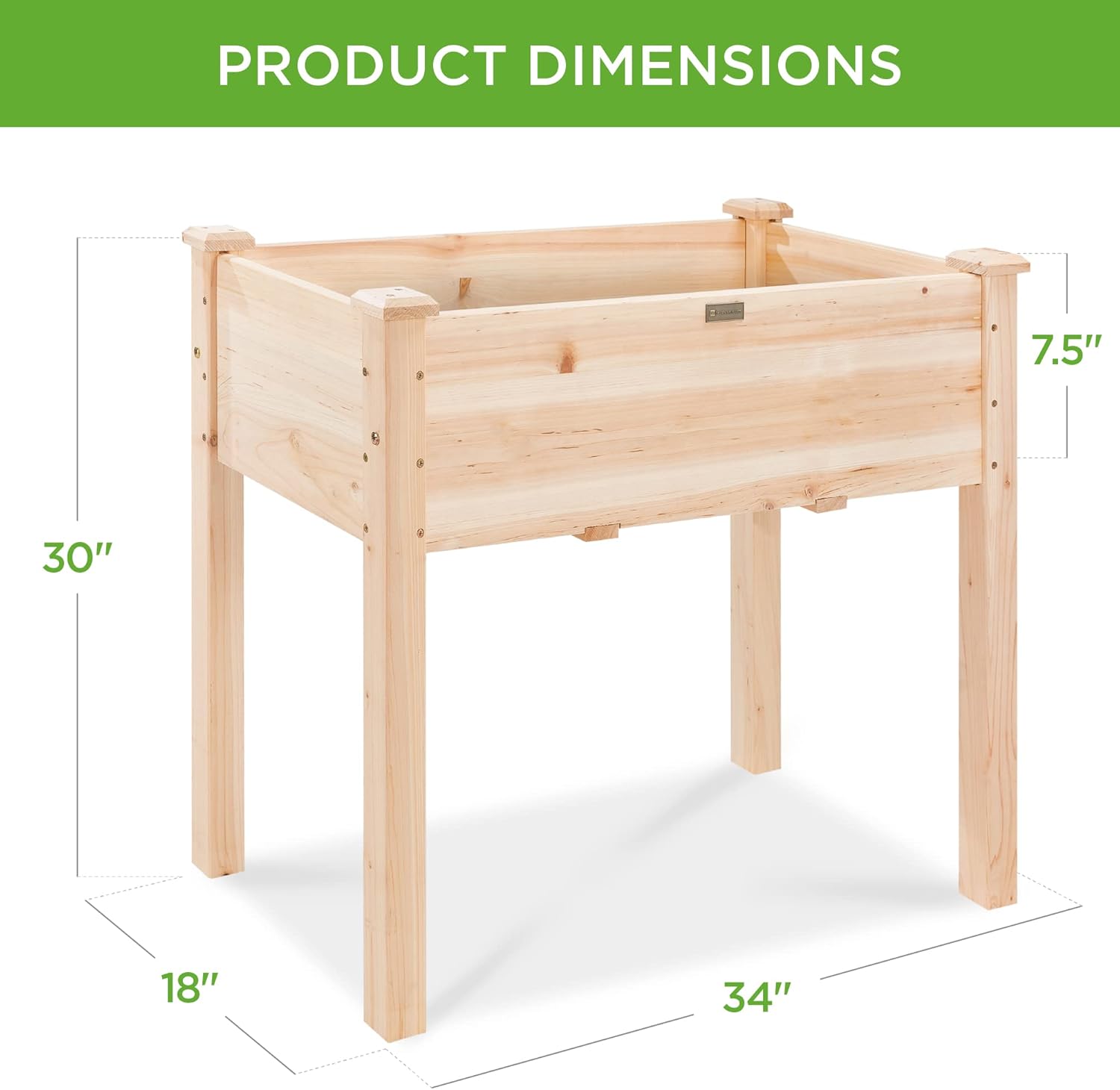 Best Choice Products 72x23x30in Raised Garden Bed, Elevated Wood Planter Box Stand for Backyard, Patio, Balcony w/Divider Panel, 6 Legs, 300lb Capacity - Natural