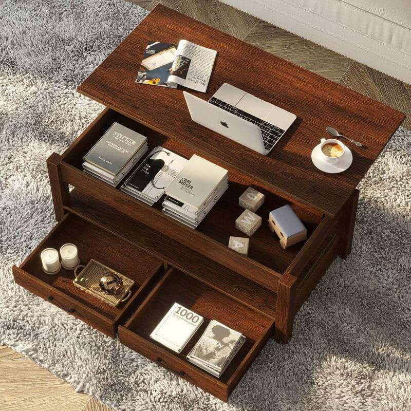 Eoghan Lift Top Coffee Table with 2 Drawers