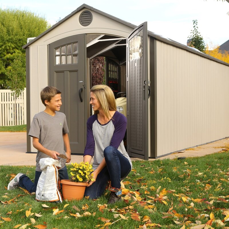 2024 NEW 20 ft. x 8 ft. High-Density Polyethylene (Plastic) Outdoor Storage Shed with Steel-Reinforced Construction