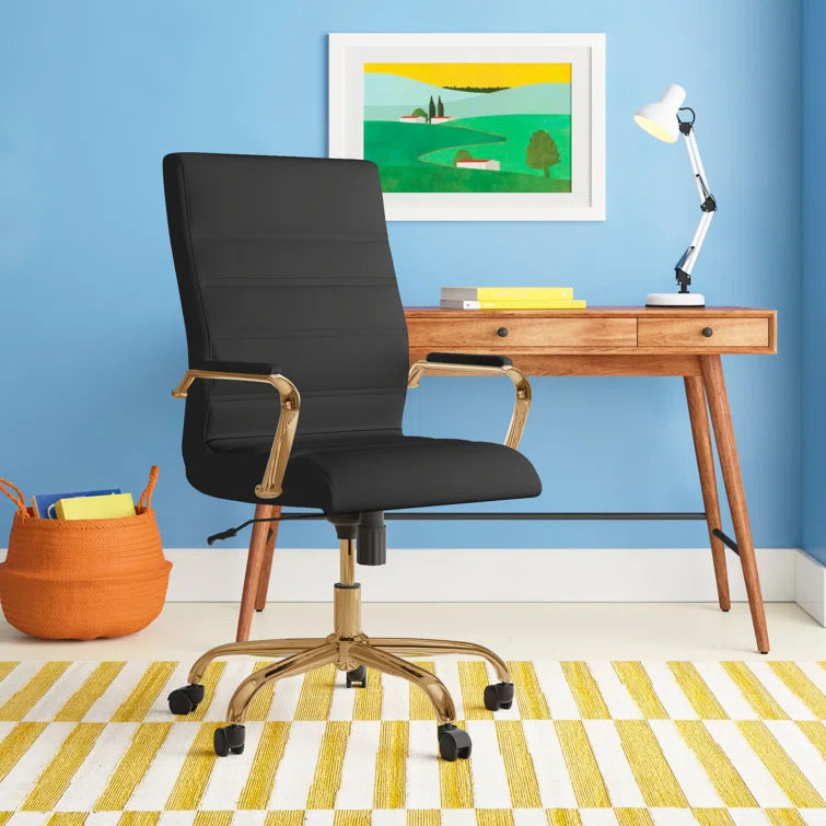 High Back Executive Swivel Office Chair with Metal Frame and Arms