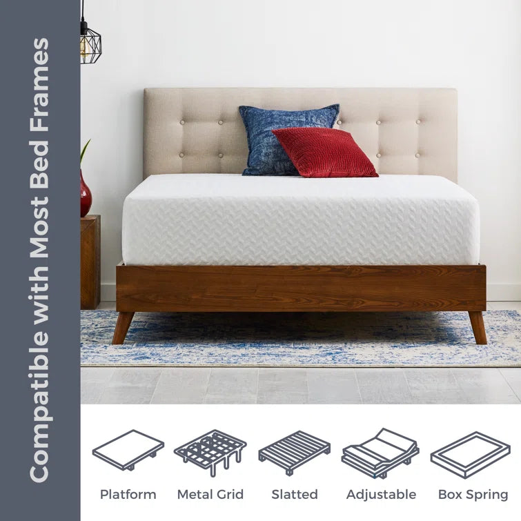 12" Firm Gel Memory Foam Mattress