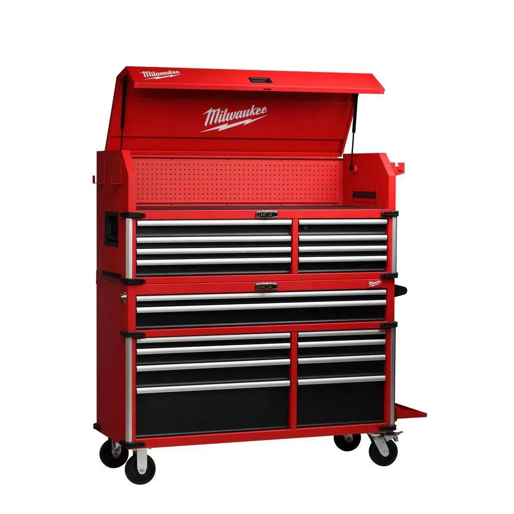 Milwaukee 56" Premium 18-Drawer Tool Box Chest and Cabinet Combo with Electronic Keypad Lock