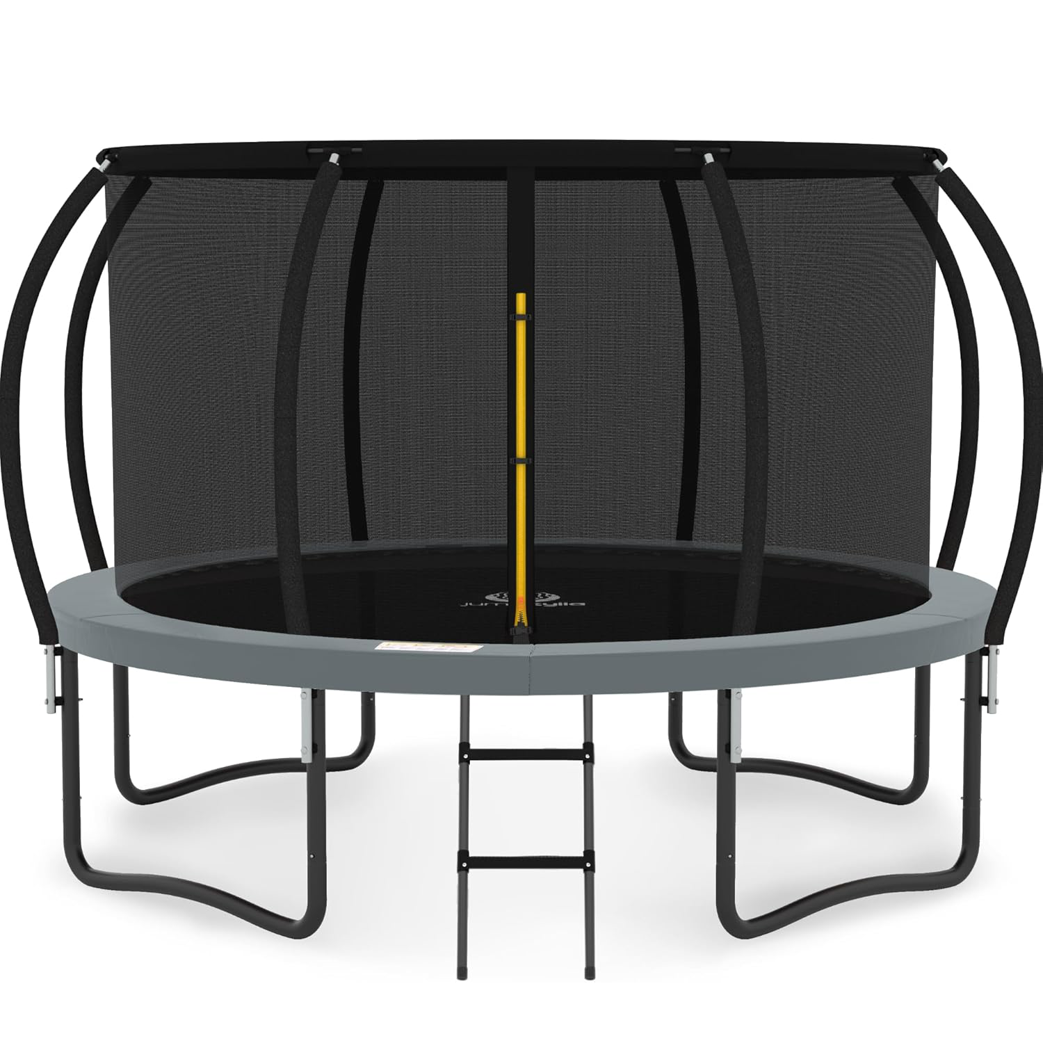 JUMPZYLLA Trampoline Outdoor 8FT 10FT 12FT 14FT 15FT 16FT with Enclosure and Ladder, ASTM Approved Recreational Trampoline for Kids and Adults, Anti-Rust Coated Frame