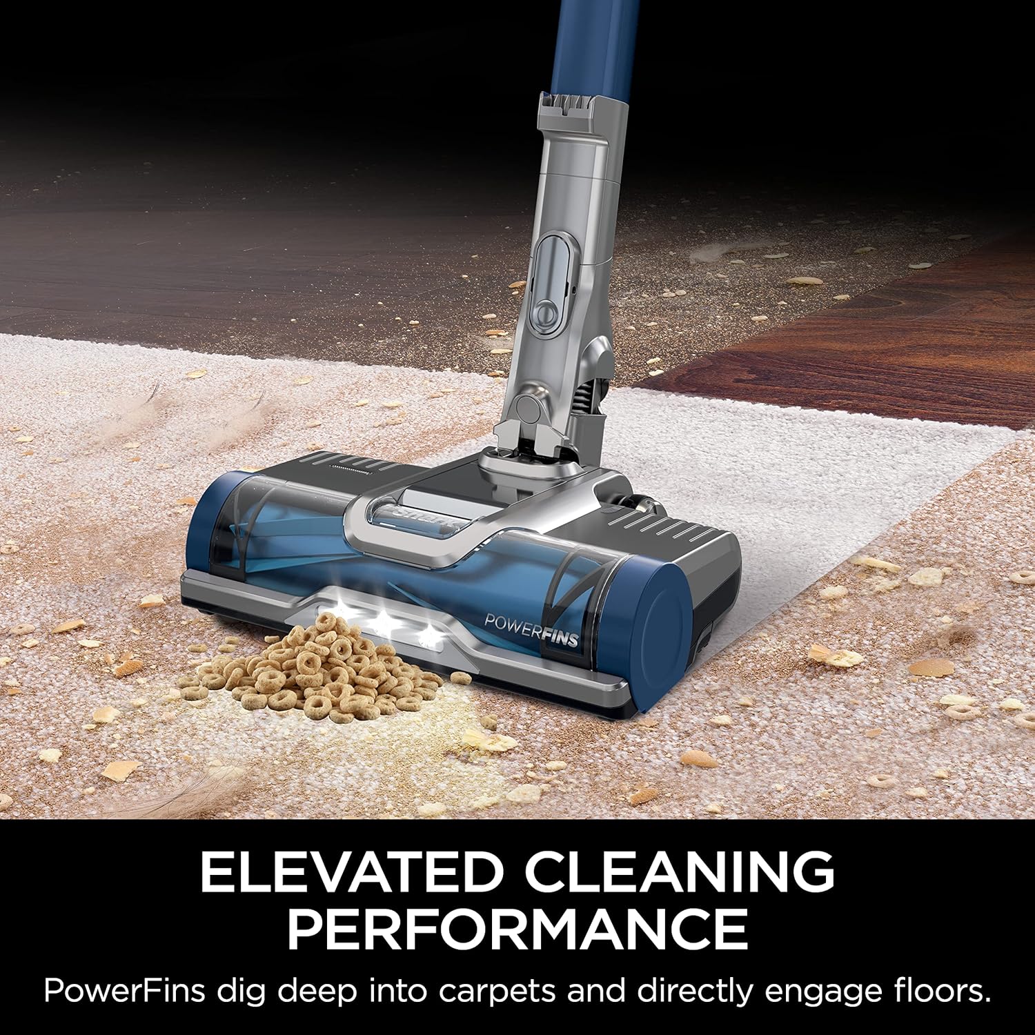 Shark Pet Cordless Stick Vacuum with XL Dust Cup, LED Headlights, Removable Handheld Vac, Crevice Tool, Portable Vacuum for Household Pet Hair, Carpet and Hard Floors, 40min Runtime, Grey, IX141