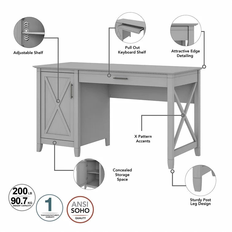 Huckins 3 Piece Rectangular Computer Desk Office Set