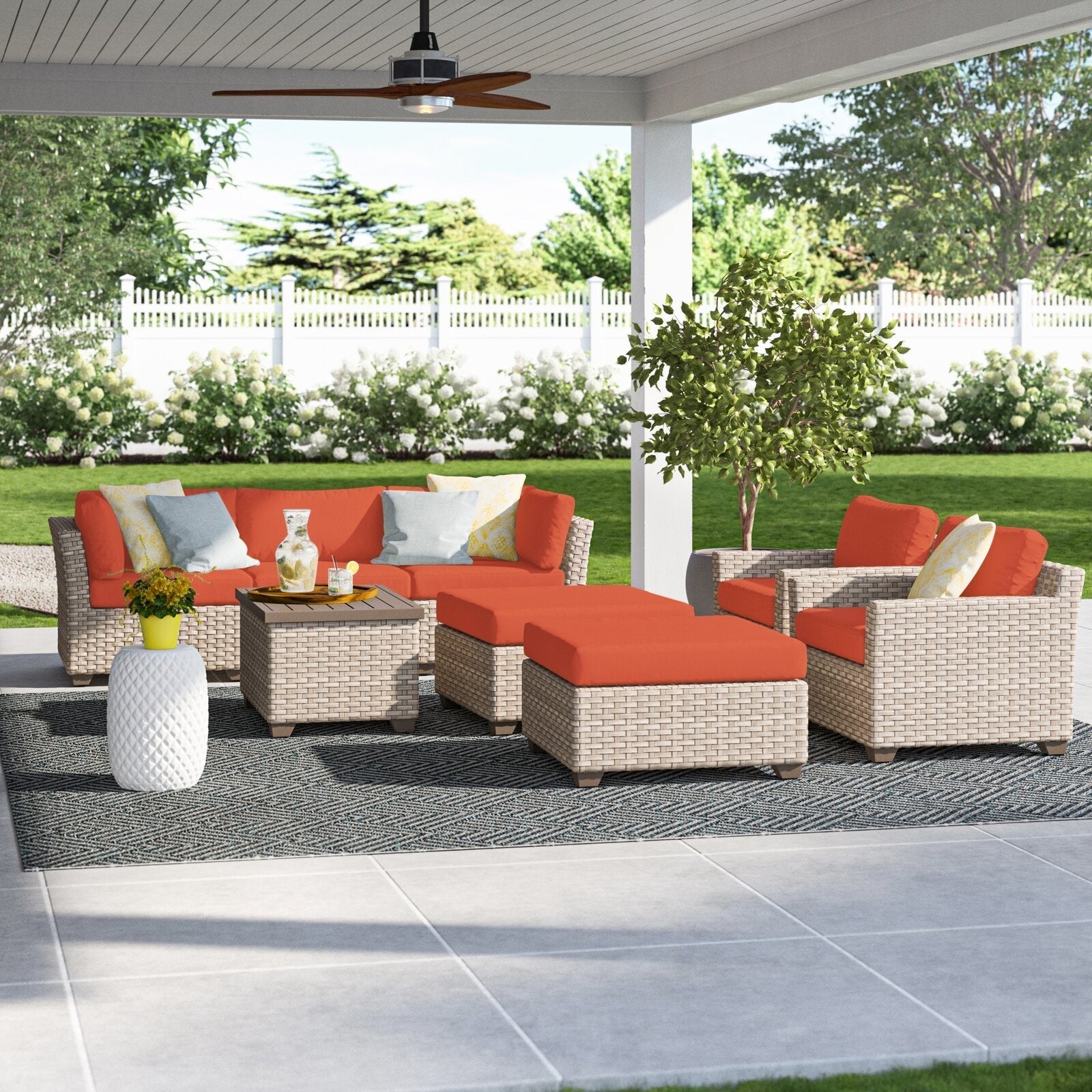 Rochford 7 - Person Seating Group with Cushions