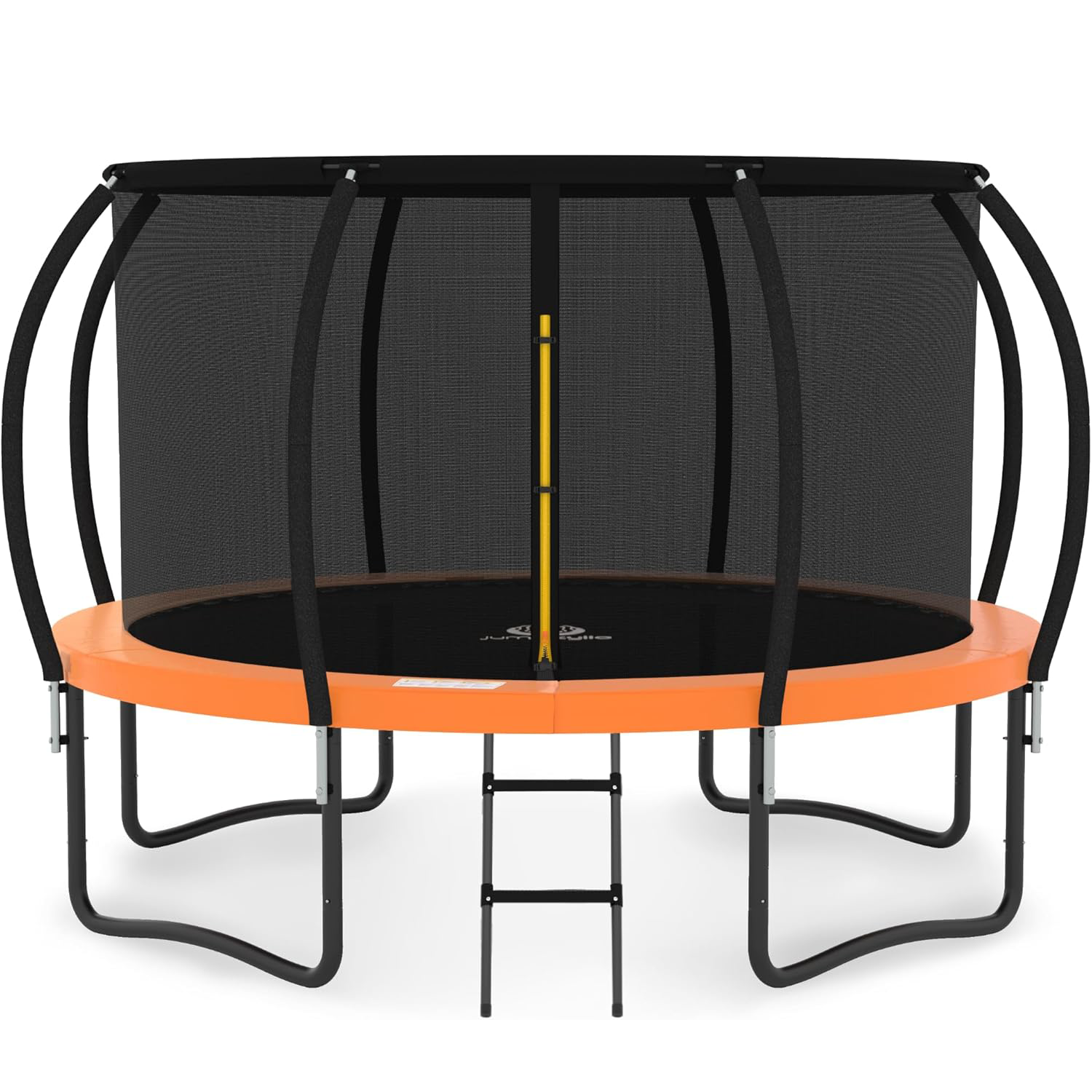 JUMPZYLLA Trampoline Outdoor 8FT 10FT 12FT 14FT 15FT 16FT with Enclosure and Ladder, ASTM Approved Recreational Trampoline for Kids and Adults, Anti-Rust Coated Frame