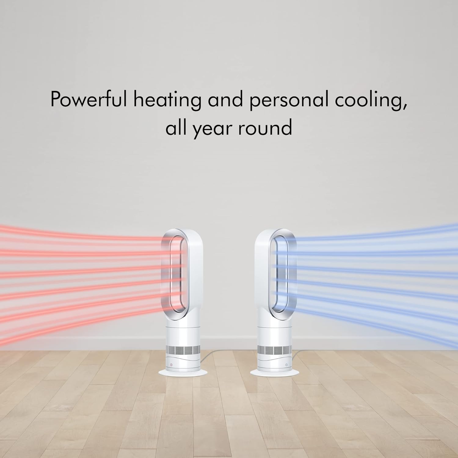 Dyson Hot+Cool™ AM09 Jet Focus heater and fan, White/Silver
