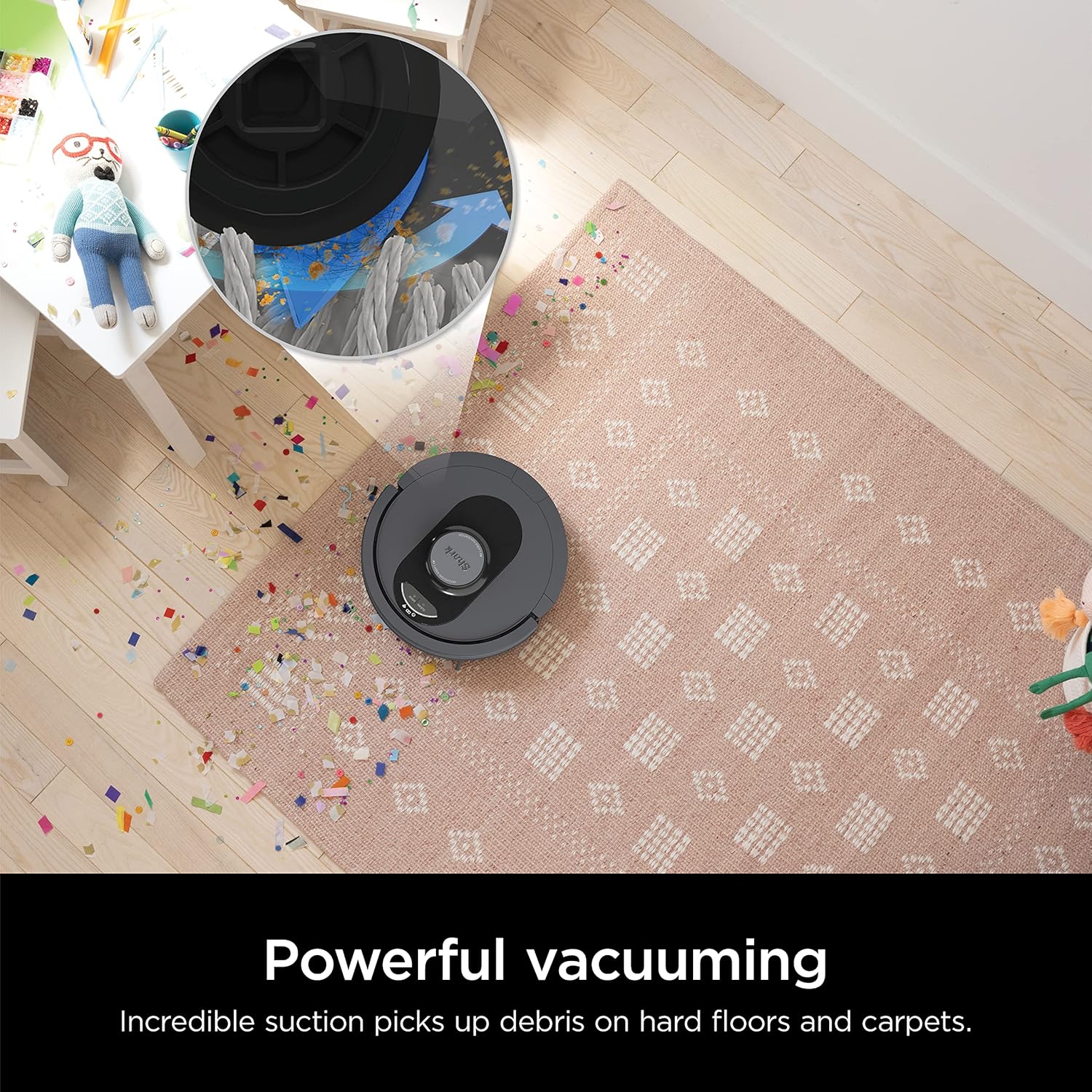 Shark AI Ultra Voice Control Robot Vacuum with Matrix Clean Navigation, Home Mapping, 60-Day Capacity, XL Self-Empty Base for Homes with Pets, Carpet & Hard Floors, Cool Grey