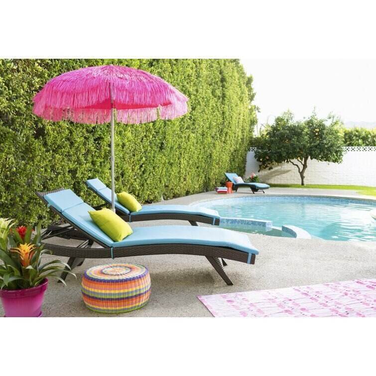 Breton Outdoor Wicker Chaise Lounge (Set of 2)