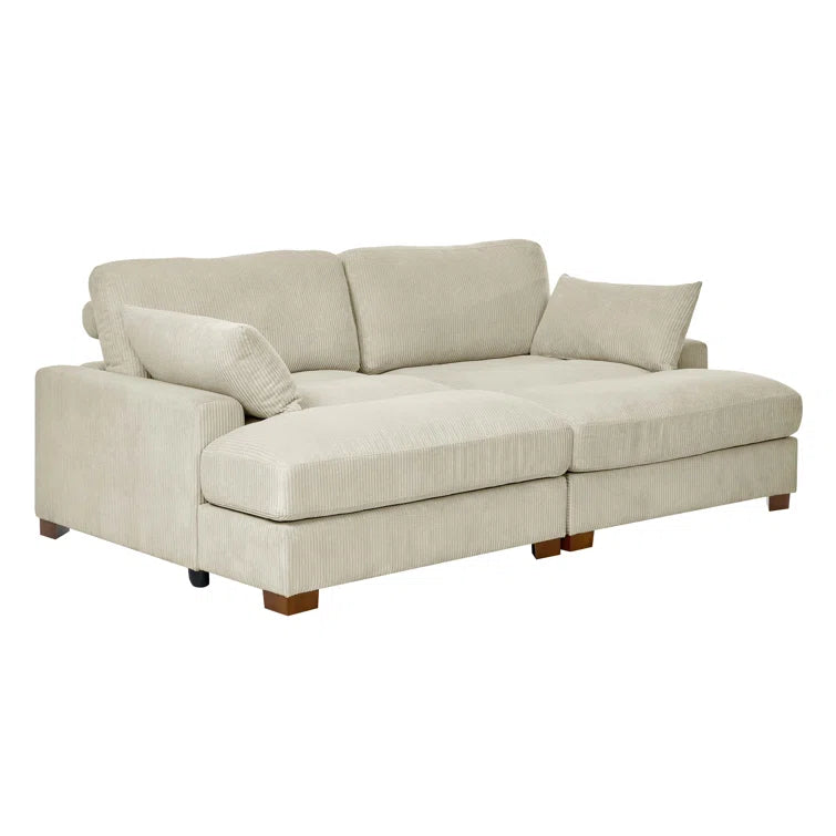 Mordecai 90'' Corduroy Sleeper Sofa