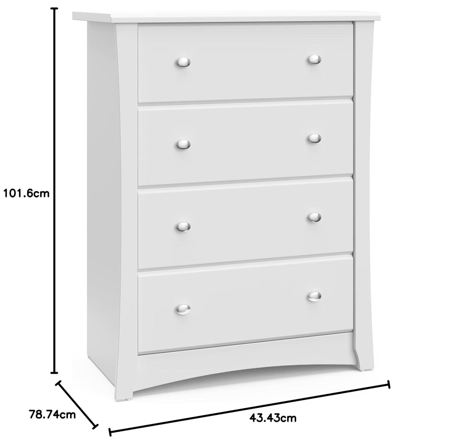 Storkcraft Crescent 6 Drawer Double Dresser (Pebble Gray) – GREENGUARD Gold Certified, For Nursery, Dresser, Kids Nursery Organizer, Chest of Drawers
