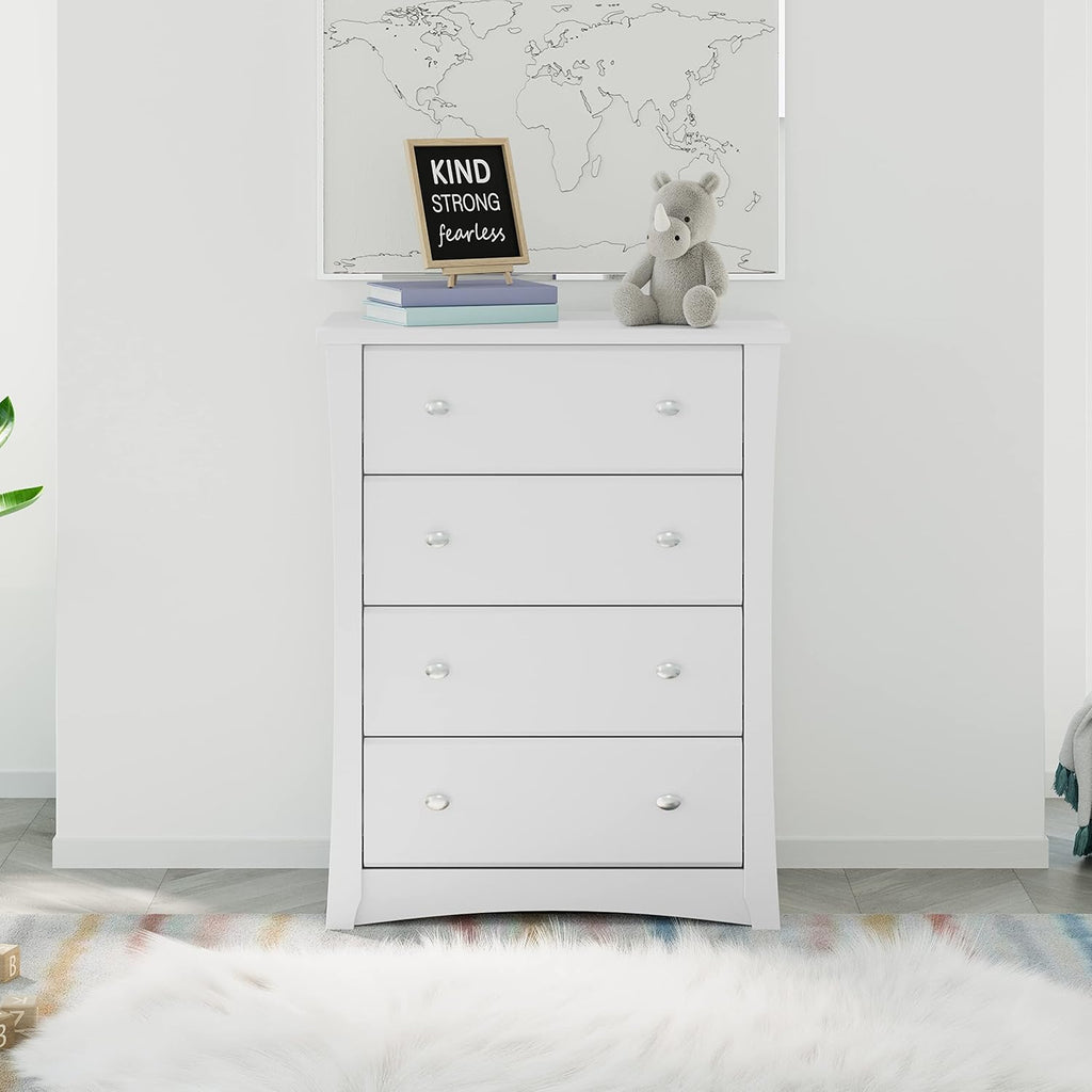 Storkcraft Crescent 6 Drawer Double Dresser (Pebble Gray) – GREENGUARD Gold Certified, For Nursery, Dresser, Kids Nursery Organizer, Chest of Drawers