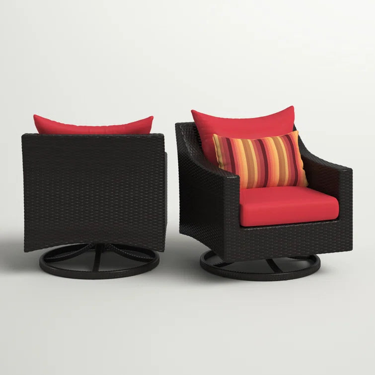 Fionnula Swivel Patio Chair with Cushions