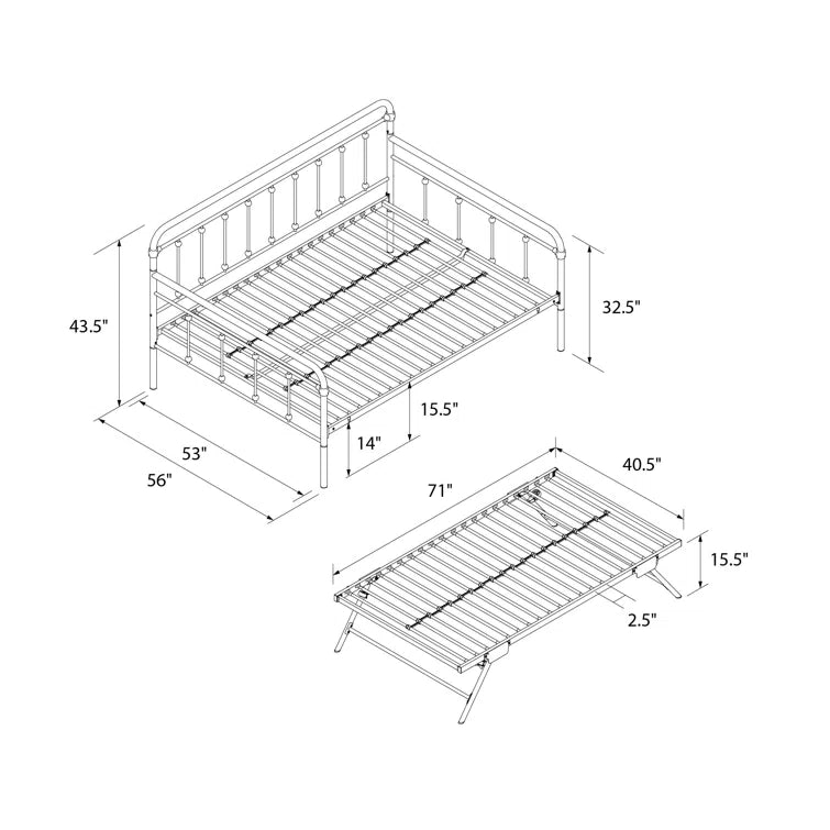 Beant Daybed with Pop Up Trundle