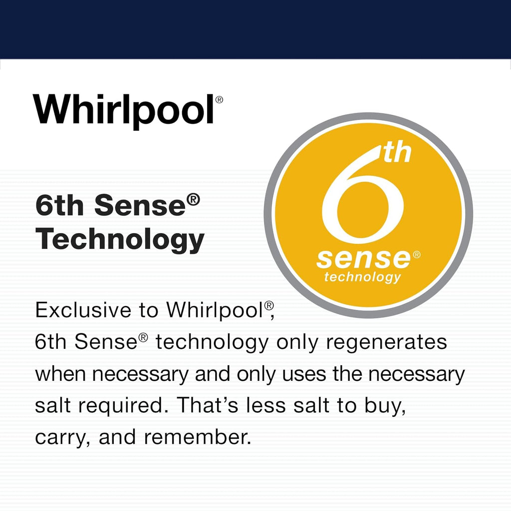 Whirlpool Hybrid Water Softener & Whole House Filtration System (WHESFC) | NSF Certified | Salt-Saving Tech | Removes Chlorine, Hard Water, and Contaminants