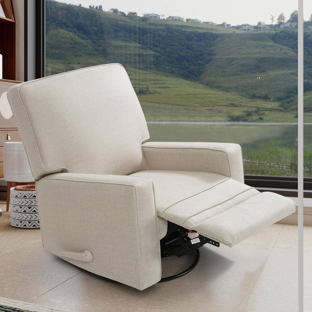 Manual Recliner Nursery Glider & Swivel Rocking Recliner Chair, Fabric