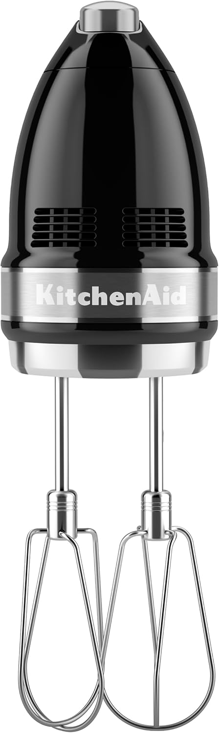 KitchenAid 9-Speed Hand Mixer with Turbo Beater II Accessories and 5 Cup Food Chopper - White