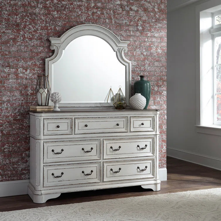 Colchester Panel Bed, Dresser & Mirror, Night Stand