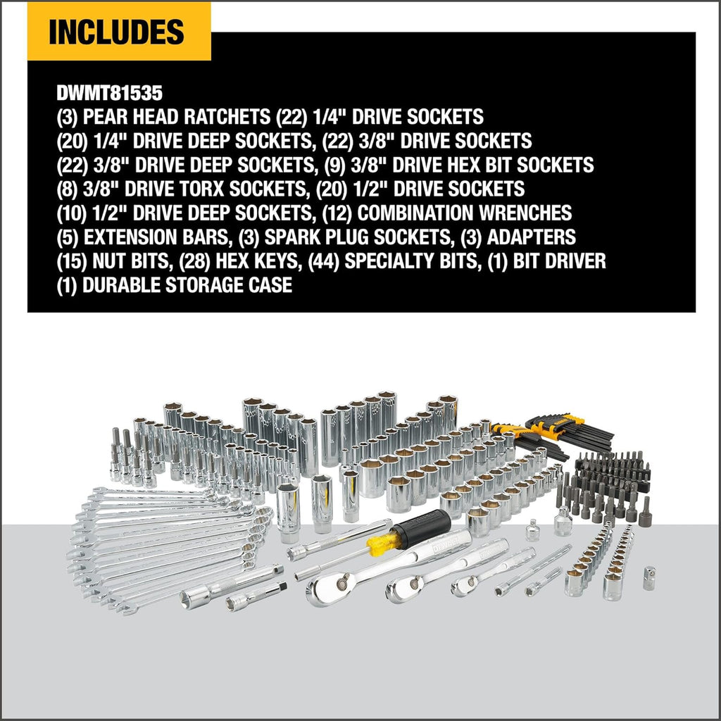 DEWALT Mechanics Tool Set (205-piece) and Screwdriver Bit Set (40-Piece)