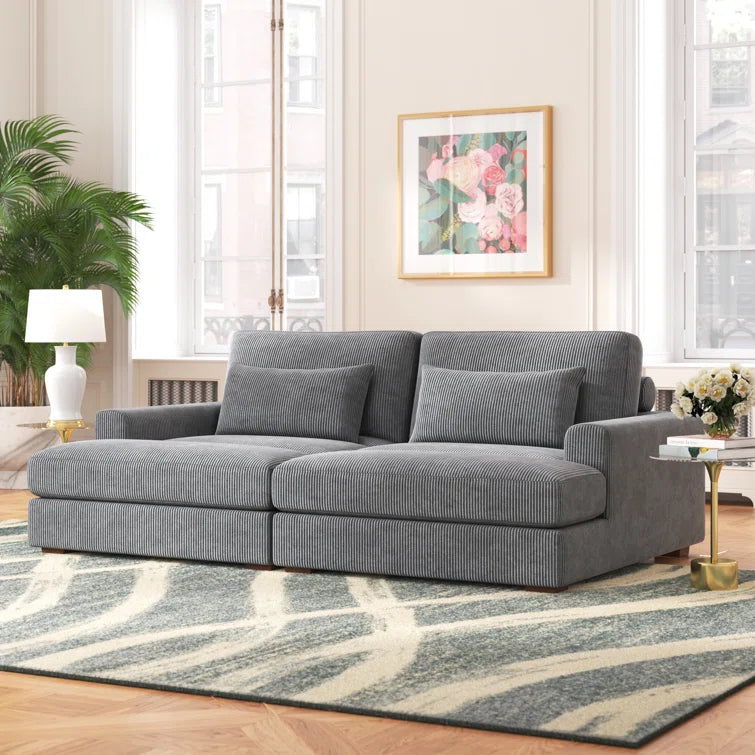 Mordecai 90'' Corduroy Sleeper Sofa