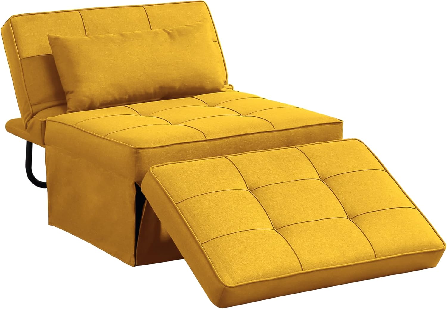 Sofa Bed, 4 in 1 Multi-Function Folding Ottoman Breathable Linen Couch Bed with Adjustable Backrest Modern Convertible Chair for Living Room Apartment Office