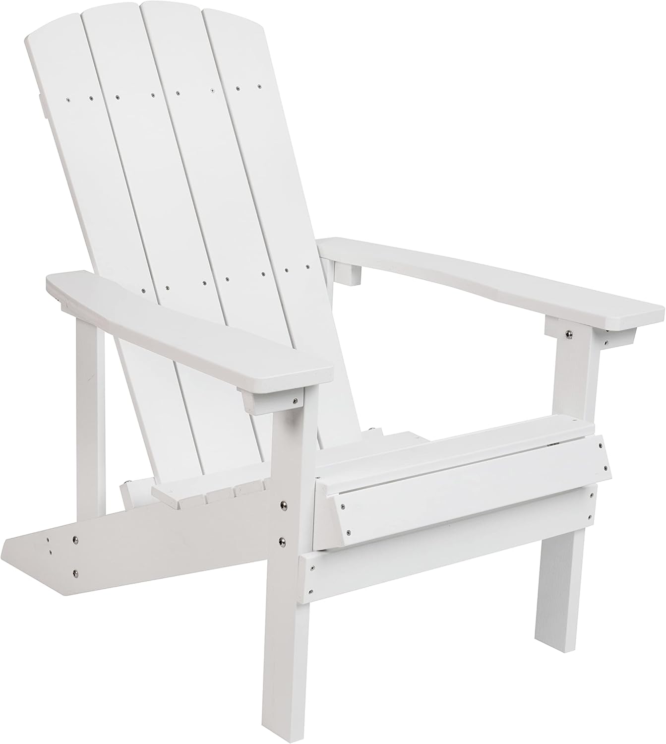 Flash Furniture Charlestown Commercial Grade Indoor/Outdoor Adirondack Chair, Weather Resistant Durable Poly Resin Deck and Patio Seating, Green