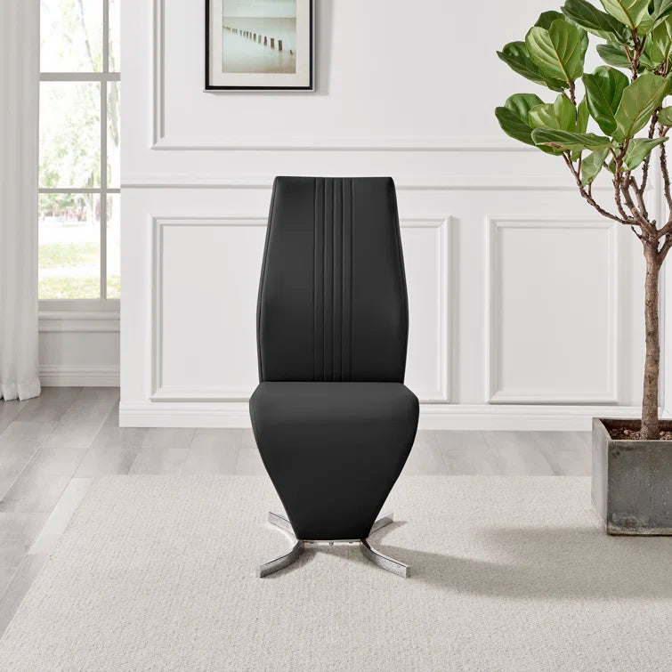 Wilhelm Faux Leather Chrome Feet 'Z' Leg Dining Chairs Modern Design