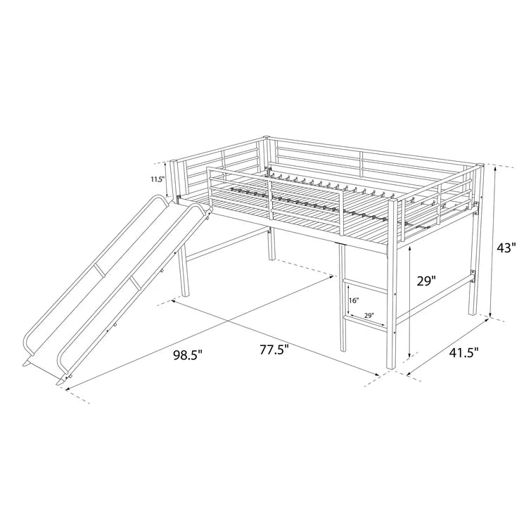 Eliud Twin Loft Bed by Viv + Rae